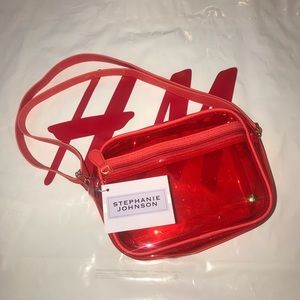 Popsugar Stephanie Johnson crossbody red purse bag